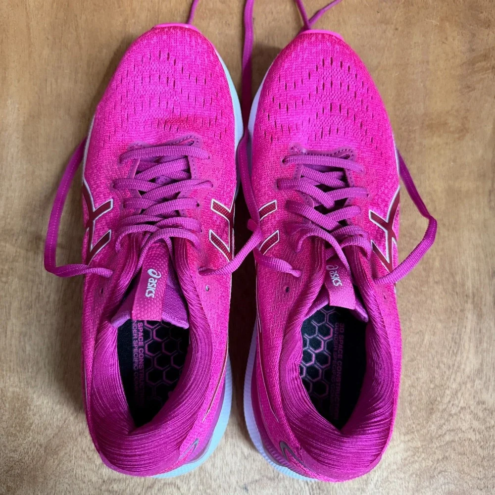 ASICS Gel-Nimbus 24 Running Shoes Womens Sz 9 Hot Pink Athletic Sneakers 101B201